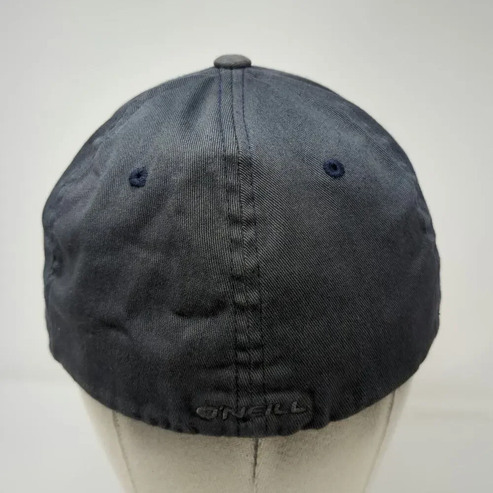 O'Neill Baseball Cap Gray Size XL Flexfit Embroidered Logo Surf Wave Hat